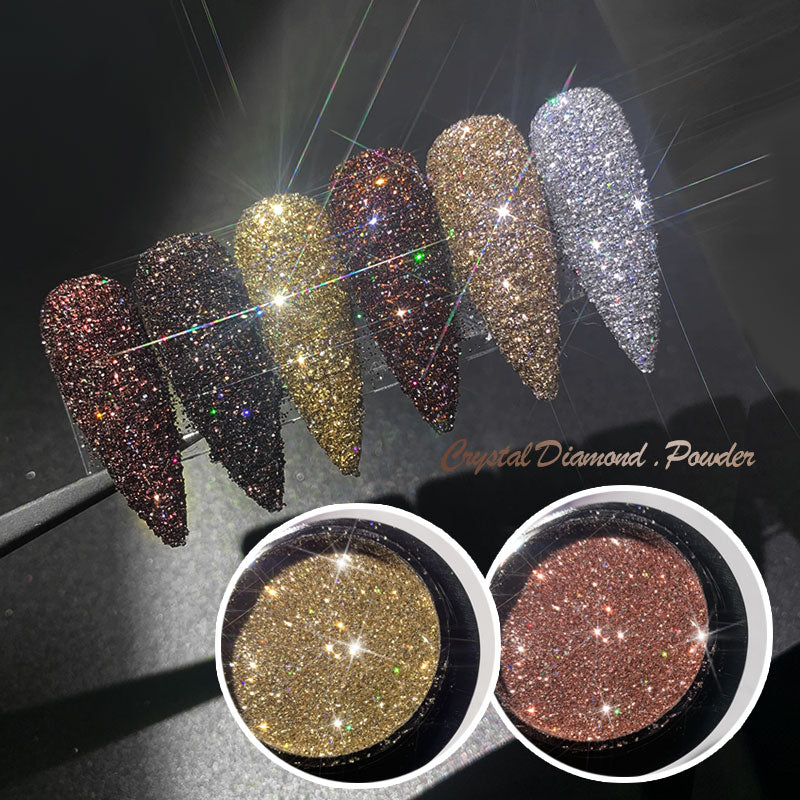 Shining Sugar Nail Powder Rose Gold Sandy Nail Glitter Dust Luxury Sparkles Nail Art Pigment Laser For Gel Polish Decorations