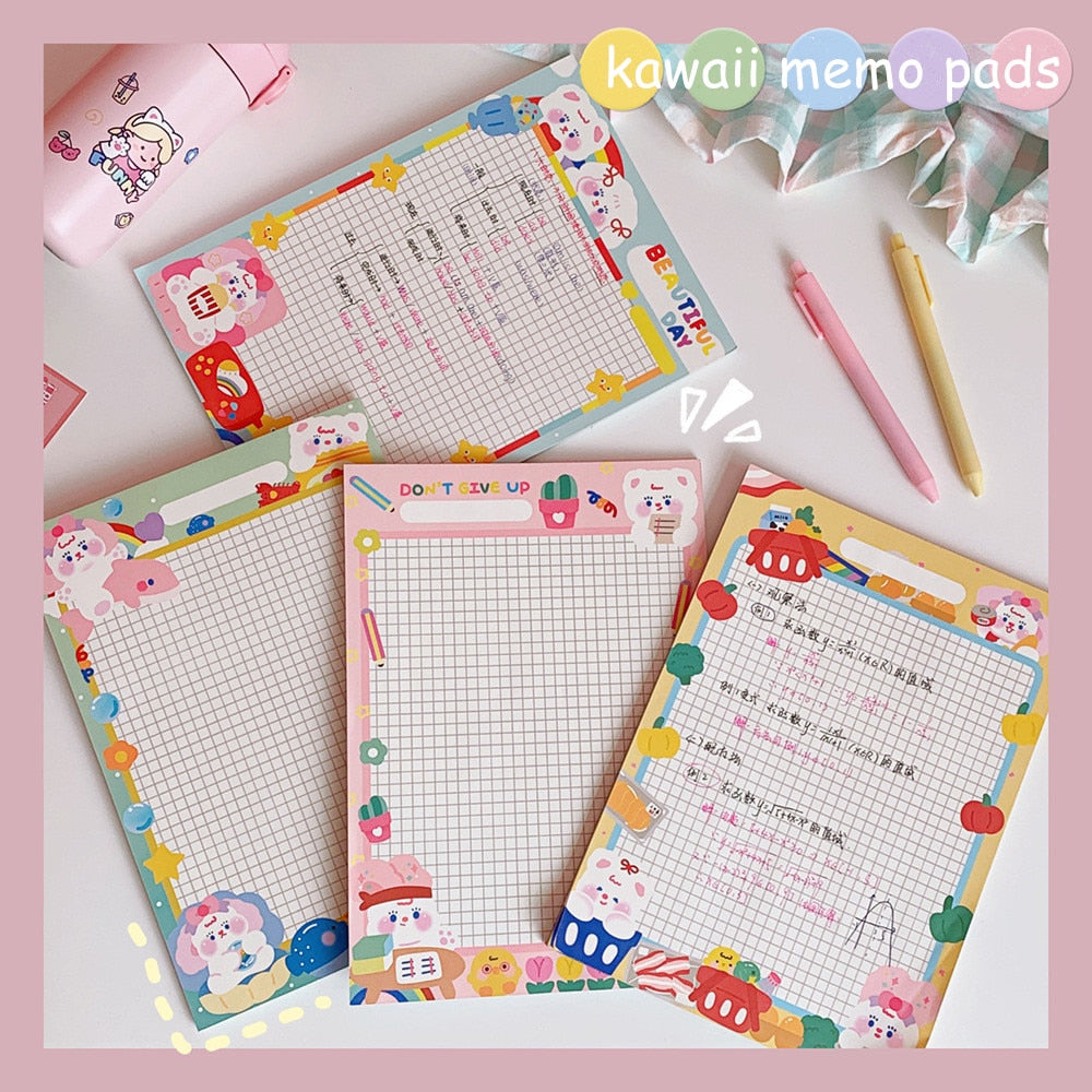 Kawaii Daily Memo Pads Note Paper Monthly Planner To Do It Check List Notepad Paperlaria School Stationery