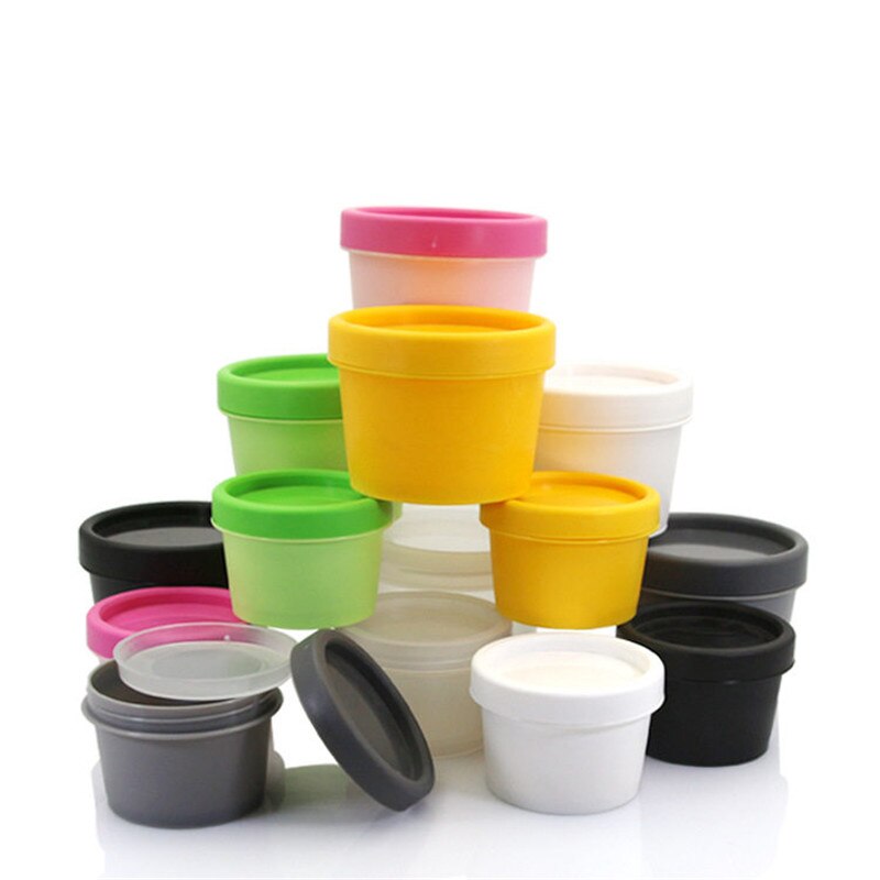 5Pcs Refillable Bottles Travel Face Cream Lotion Cosmetic Container Plastic Empty Makeup Jar Pot 7 Colors 50/100ml