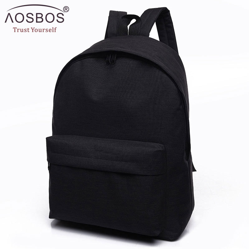 Canvas black Backpack College Student School Backpack Bags for Teenagers Mochila/Casual Rucksack Travel Daypack