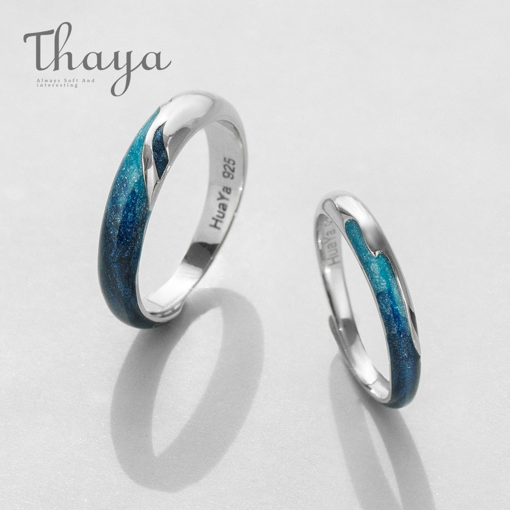 Thaya Original Design S925 Sterling Silver Ring For Couple Emerald Luxury Ring Romantic Fine Jewelry Ring for Women Elegant Gift