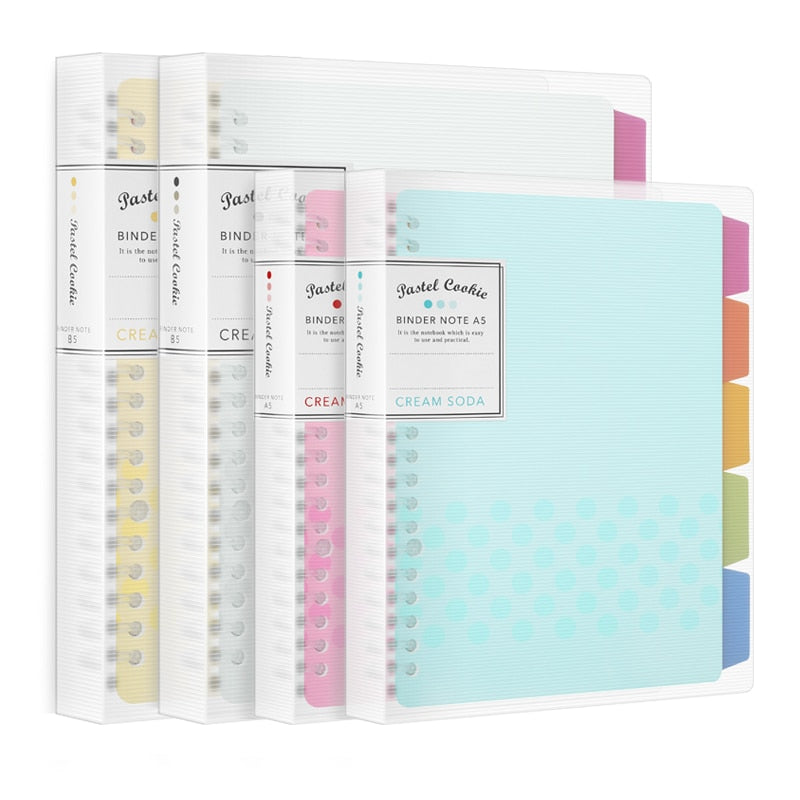 KOKUYO Macaron note book loose leaf inner core A5 B5 notebook diary plan binder office school supplies ring binder