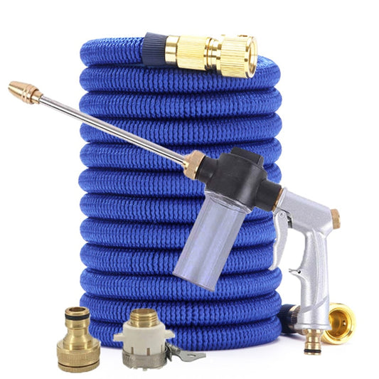 Water Gun Garden Hose Adjustable Nozzle Telescopic Magic Hose High Pressure Power Washing Machine Garden Flower Cleaning Sprayer