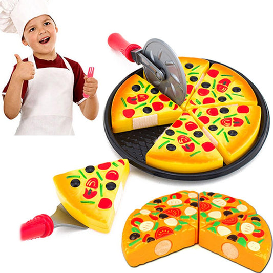 6 Pcs Small Pizza Toy Child Kitchen Simulation Pizza Party Fast Food Play Food Toy For Kids Childrens Pretend Games Dinner toy