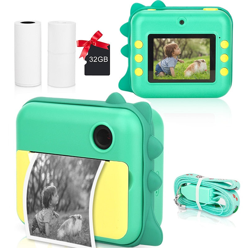 Children Instant Camera Print Camera 1080P Video Photo Digital Camera With Print Paper For Child Birthday Christmas Gift