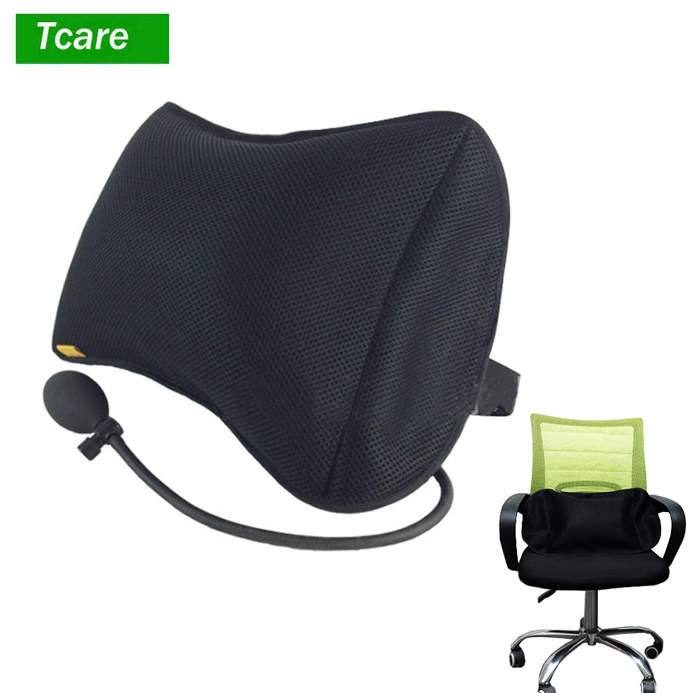 Tcare Portable Inflatable Lumbar Support Massage Pillows - Orthopedic Design for Back Pain Relief - Lumbar Support Pillow Unisex