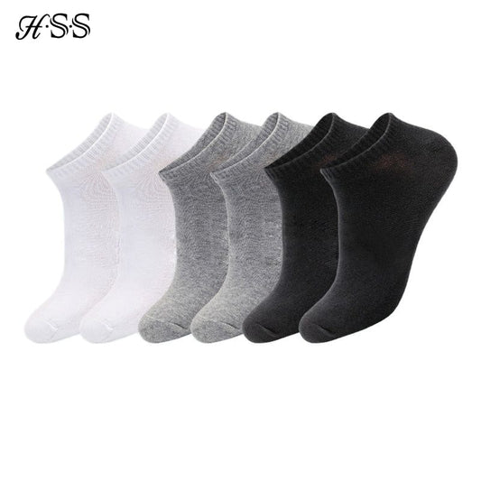 HSS Brand 100% Cotton Men Socks Summer Thin Breathable Socks High Quality No Show Boat Socks Black Short For Students Size 39-44