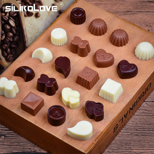 3D Chocolate Mold Silicone Chocolates Molds for Baking Nonstick Jelly Pudding Sugarcraft Mould DIY Kitchen Bakeware