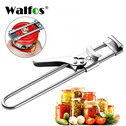 Pofessional Portable Adjustable Manual Stainless Steel Jar Lid Opener Gripper Can Opener Kitchen Supplies Accessories