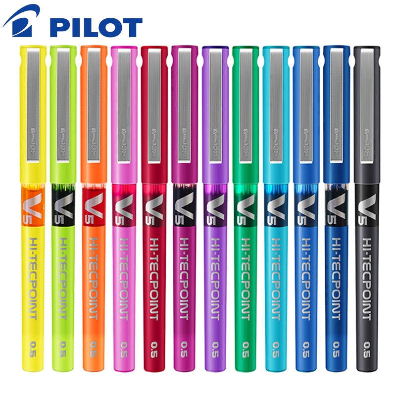 1PCS Pilot Needle Nib Gel Pen V5 Water-based Ballpoint Pen Stationery Office Supplies Writing 0.5mm BX-V5 Kawaii School Supplies