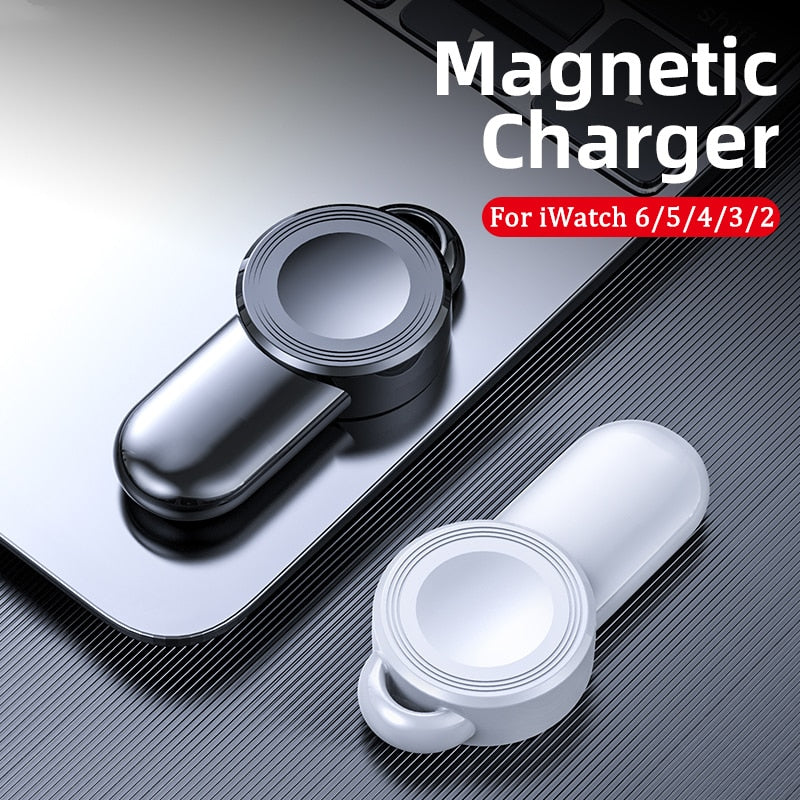 Mini Portable Magnetic Wireless Charger for Apple Watch 7 6 5 4 3 2 Smartwatch Fast USB Charger Adapter for iWatch7 iWatch6 5 4