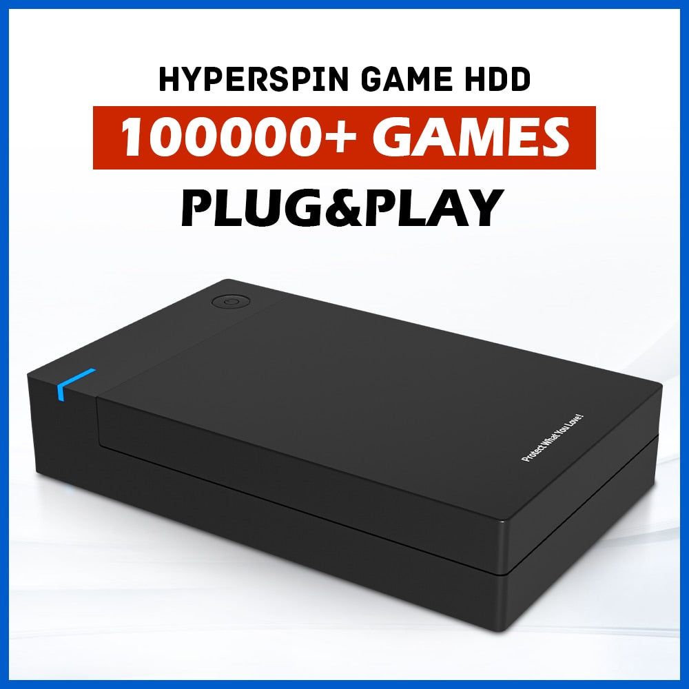 Hyperspin Protable 4T/8T/12T External Game Hard Drive Disk With100000+Games For PS4/PS3/PS2/SS/Wiiu/Wii/N64/DC For Win 7/8/10/11