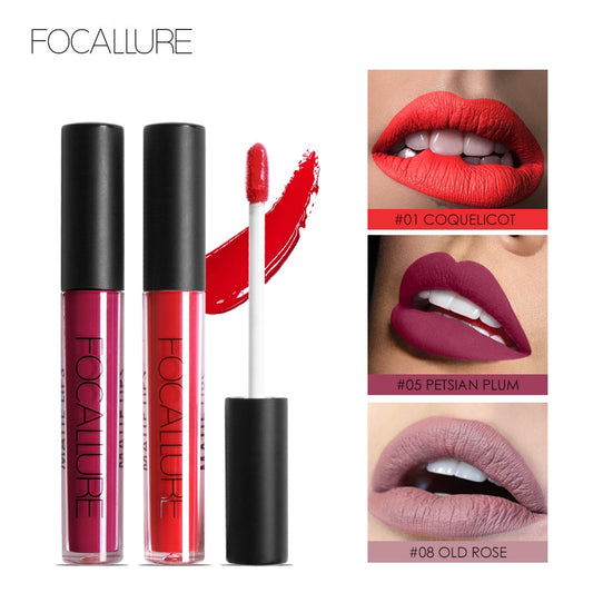 FOCALLURE 39 Color Matte Lipgloss Lip Tint Paint Colors Long Lasting Waterproof Liquid Moisturizing Lipstick Beauty Makeup