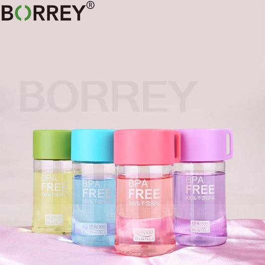 BORREY Colored Plastic Small Water Bottles Portable School Water Bottles Bpa Free Mini Cute Kids Children Direct Drinking Bottle