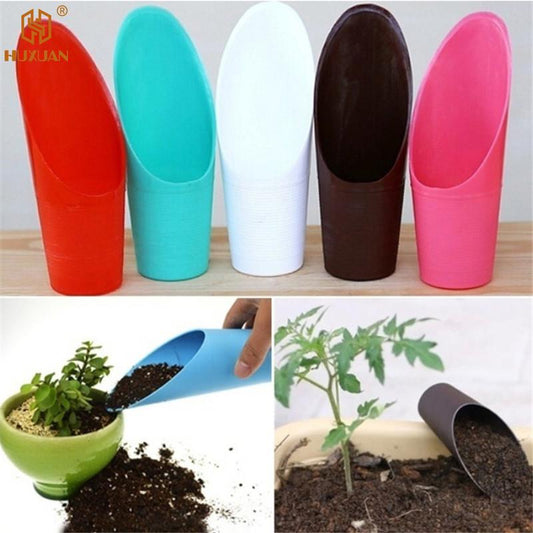 1Pc  Bucket Shovel Soil Plastic Spade Shovel Cup Succulent DIY Bonsai Plant Helper Garden Tool 16 * 6cm